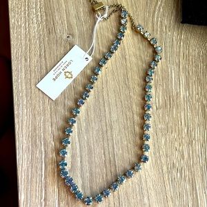 NWT Loren Hope Milly Slider Necklace - Light Azure Blue
